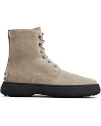 Tod's - W. G. Lace-Up Ankle Boots - Lyst