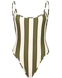 Haight - Thidu Piping Striped Scoop-Neck Swimsuit - Lyst