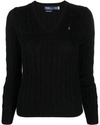 Polo Ralph Lauren - Kimberly Polo Pony Cable-knit Jumper - Lyst