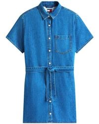 Tommy Hilfiger - Denim Waist-Tie Dress - Lyst