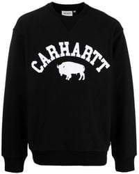 Carhartt - Logo-print Crew Neck Sweatshirt - Lyst