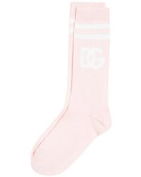 Dolce & Gabbana - Cotton Logo Socks - Lyst