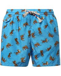 MC2 Saint Barth - Short De Bain À Imprimé Tigré - Lyst