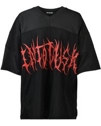 Intodusk - Logo-Print V-Neck T-Shirt - Lyst