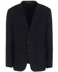 Y's Yohji Yamamoto - Pinstripe Three-Button Blazer - Lyst