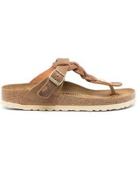 Birkenstock - Gizeh Braided Suede Slides - Lyst