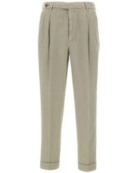 PT Torino - Buttoned Flap-Pockets Trousers - Lyst