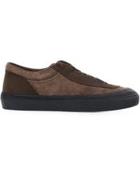Stone Island - S100020 Suede Low-Top Trainers With Compass Logo Patch - Lyst