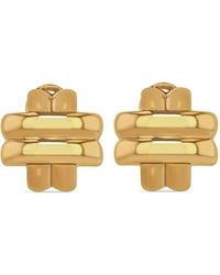 Anine Bing - 14kt Gold-plated Double Cross Earrings - Lyst