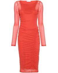 Patrizia Pepe - Vestido midi de manga larga - Lyst