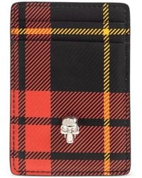 McQueen - Tartan-Pattern Magnetic Cardholder - Lyst
