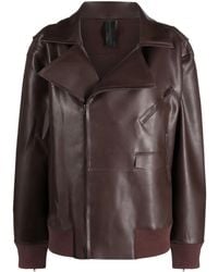 Norma Kamali - Oversized Faux Leather Jacket - Lyst