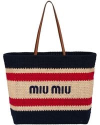 Miu Miu - Shopper mit Logo-Print - Lyst