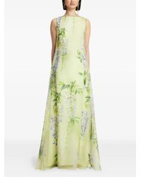 LEO LIN - Yumei Floral-Print Crystal-Embellished Maxi Dress - Lyst