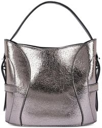 Aigner - Borsa A Spalla Deborah Piccola Metallizzata Con Effetto Craquelé - Lyst