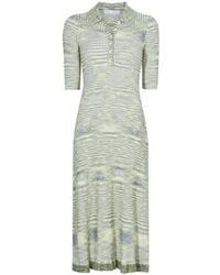 Proenza Schouler - Space Dye Ribbed-Knit Polo Dress - Lyst