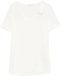Liu Jo - Cut-Out Ring-Detail T-Shirt - Lyst