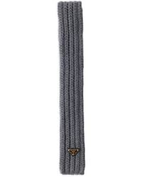 Prada - Enamelled Triangle Rib Knit Scarf - Lyst