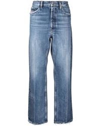DIESEL - Light-Wash Wide Leg Jeans - Lyst
