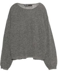 Bimba Y Lola - Dark Melange Wool Sweater - Lyst