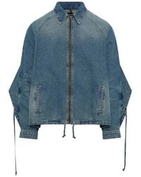 Egonlab - Zip-Up Denim Jacket - Lyst