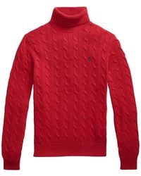 Polo Ralph Lauren - Cable-Knit Roll-Neck Sweater - Lyst