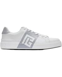 Balmain - B-Court Logo-Detail Calfskin Sneakers - Lyst