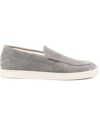 Brunello Cucinelli - Chevron-Effect Suede Slip-Ons For - Lyst
