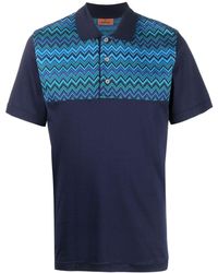 Missoni - Zigzag-print Cotton Polo Shirt - Lyst