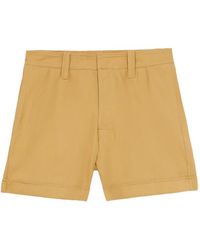 Fortela - Bedford Zigzag Stitch Cotton Bermuda Shorts - Lyst