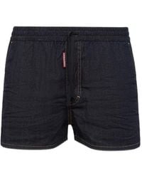 DSquared² - Denim Shorts Met Logo - Lyst