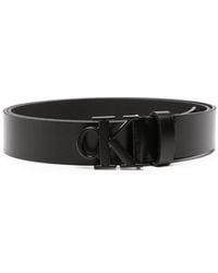 Calvin Klein - Logo-buckle Leather Belt - Lyst