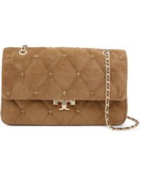 Tory Burch - Romy Knot Suede Leather Shoulder Bag - Lyst
