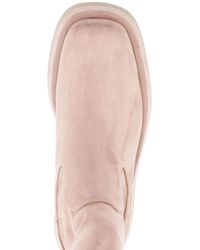 Gia Borghini Ninette Suede Boot in Natural | Lyst UK