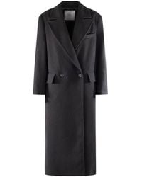 Cruna - Double-Breasted Notched-Lapel Coat - Lyst