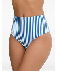 Twinset - Striped High-Waisted Bikini Bottoms - Lyst