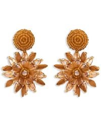 Oscar de la Renta - Flower Ohrringe Mit Perlen - Lyst