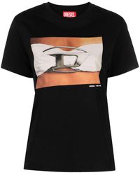 DIESEL - T-shirt con stampa grafica - Lyst