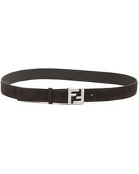 Fendi - Suède Riem Met Ff-Gesp - Lyst
