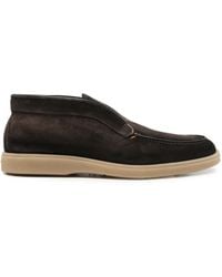 Santoni - Suede Slip-On Desert Boots - Lyst