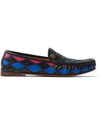 Versace - Guanto Leather Patchwork Loafers - Lyst
