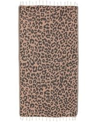 MC2 Saint Barth - Foutas Leopard-Print Fringed Beach Towel - Lyst