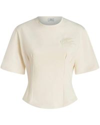 Etro - Cropped-T-Shirt mit Pegaso - Lyst