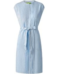 Shanghai Tang - Pleated Silk Midi Dress - Lyst