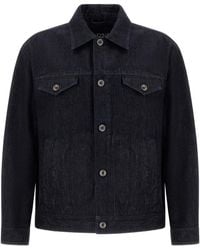 Herno - Chaqueta vaquera con cierre de botón - Lyst