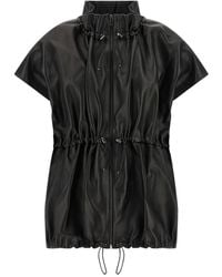 Magda Butrym - ラッフル ハイネック レザージャケット - Lyst