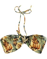 FARM Rio - Top de bikini con estampado tropical y cuello halter - Lyst