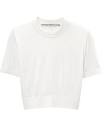 Alexander Wang - Short-sleeved cropped top - Lyst