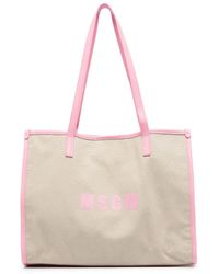 MSGM - Bolso shopper con logo mediano - Lyst