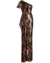 Ralph Lauren - One-Shoulder Ruffled-Detail Maxi Dress - Lyst